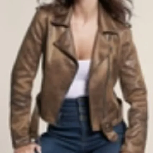 Faux Suede Moto Jacket - Picture 1 of 6